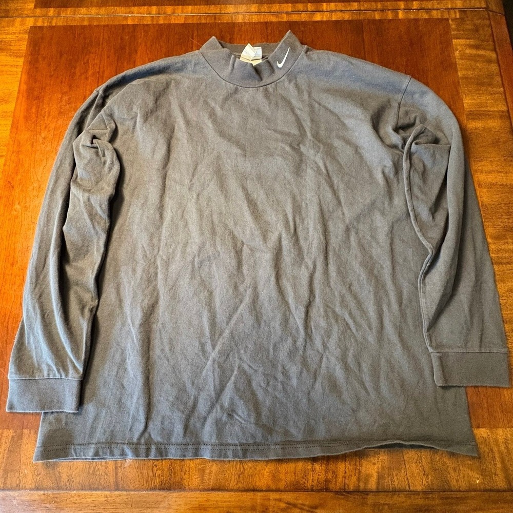 Vintage Y2K Nike Mock Neck Long Sleeve Shirt XL